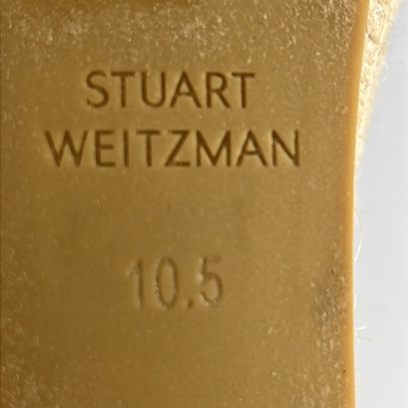 Stuart Weitzman Women's Espadrille Wedge Shoes Ankle Strap Size 10.5 Beach Coast - Picture 16 of 16